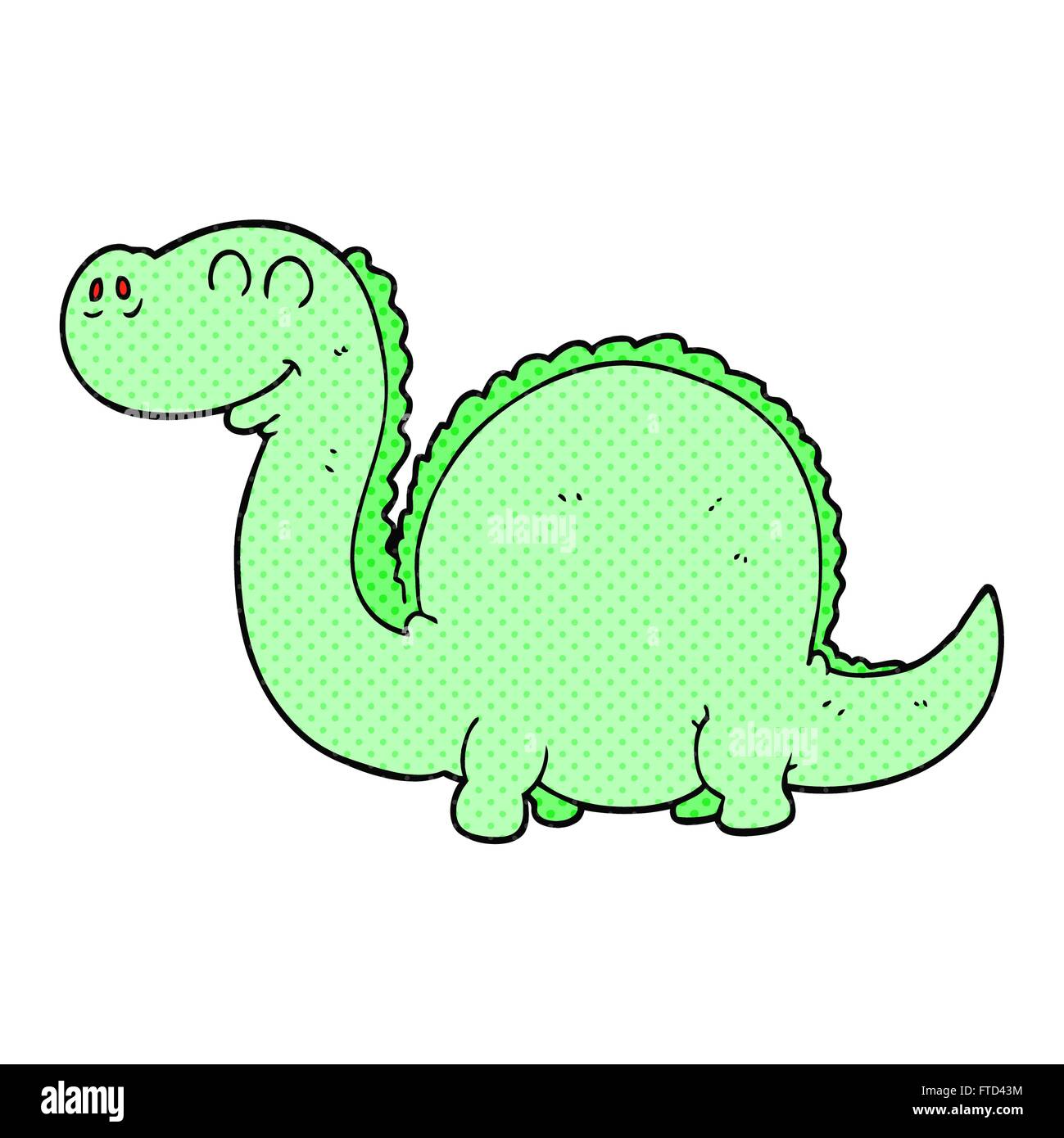 Freihändig gezeichnete Cartoon-Dinosaurier Stock-Vektorgrafik - Alamy