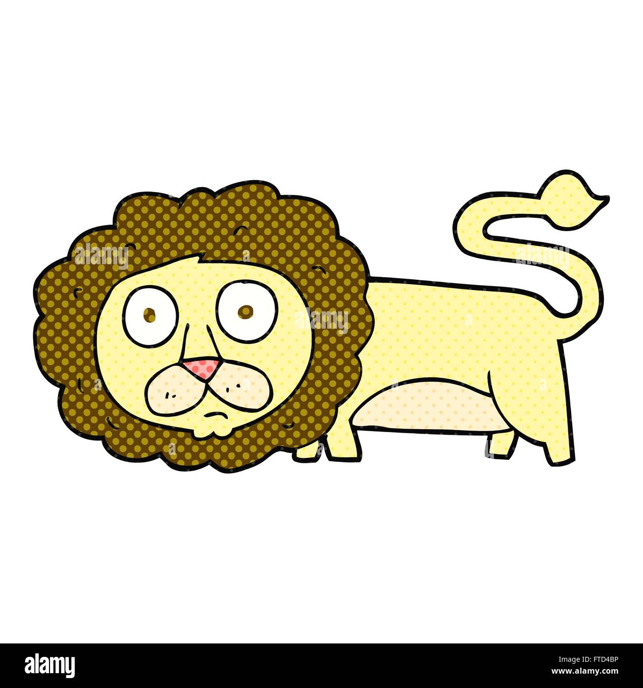 Freihändig gezeichnete Cartoon Löwe Stock-Vektorgrafik - Alamy