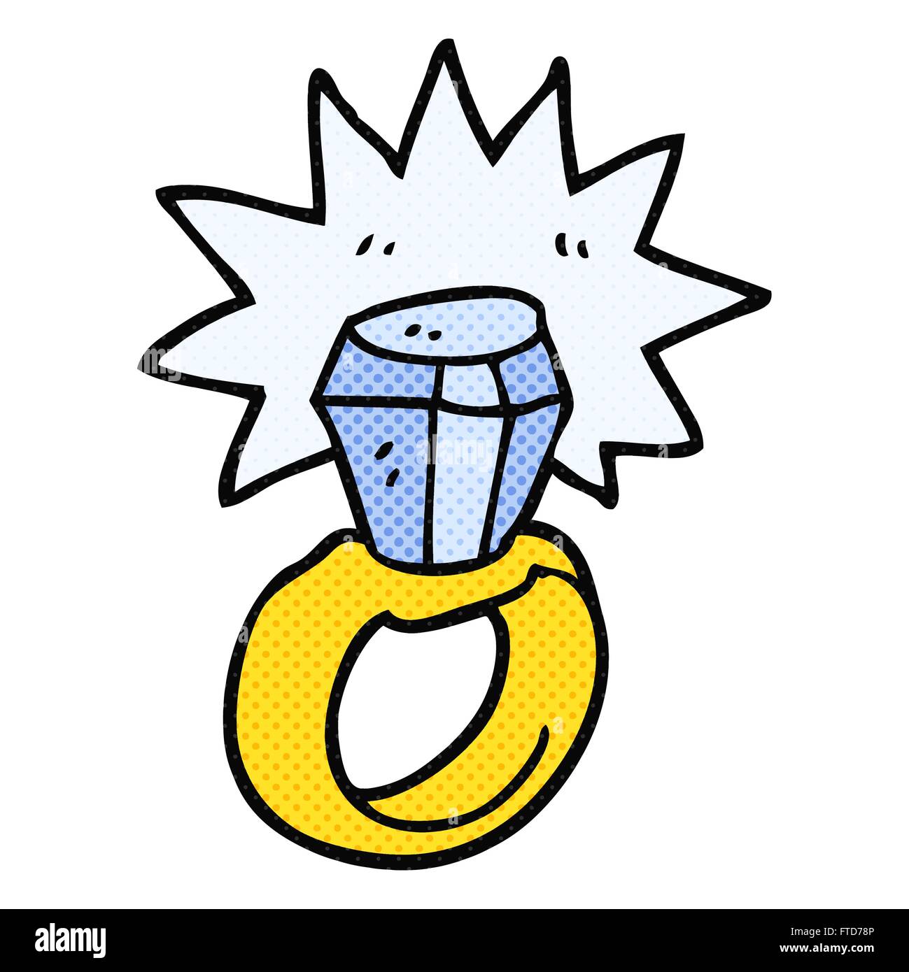 Freihandig Gezeichnete Cartoon Diamant Ring Stock Vektorgrafik Alamy
