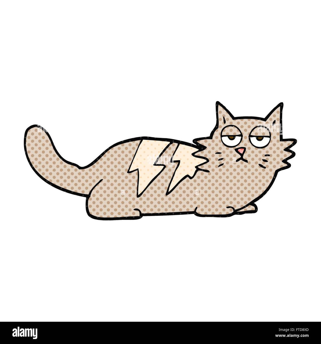 freihändig gezeichnet Comic-Buch-Stil-Cartoon-Katze Stock-Vektorgrafik -  Alamy
