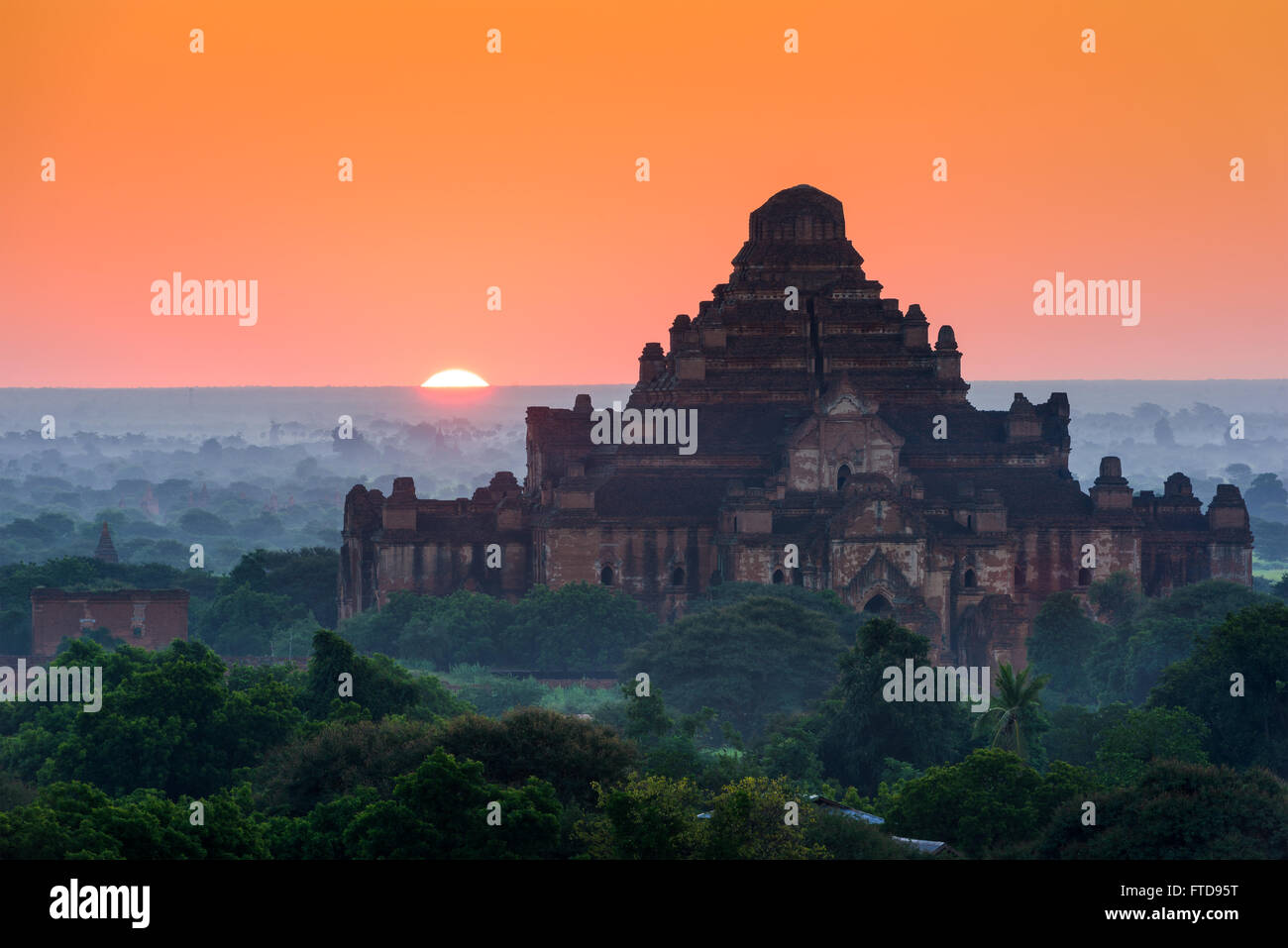 Bagan, Myanmar archäologische Zone am Dhammayangyi Tempel. Stockfoto