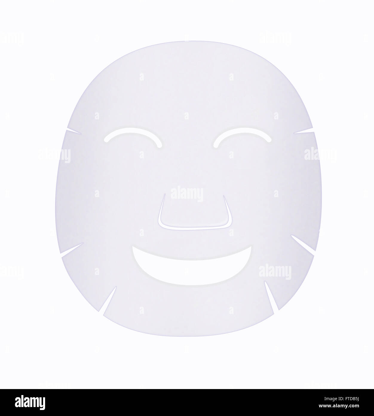 Gesichts Blatt Mark habe das Gefühl, sehr zufrieden mit Lächeln Stockfoto