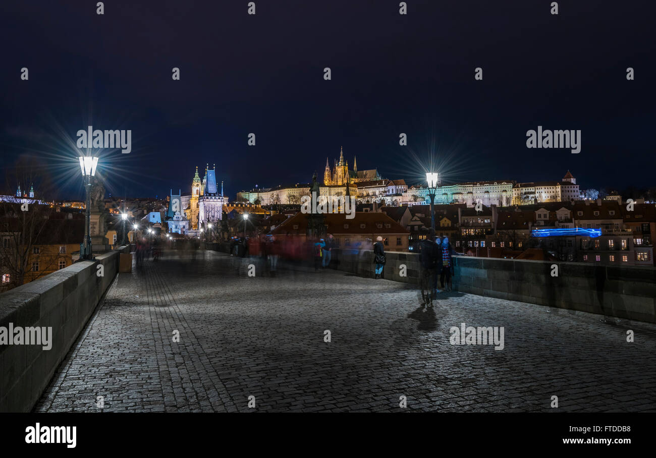 Karlsbrücke in Prag Tschechische Republik Stockfoto