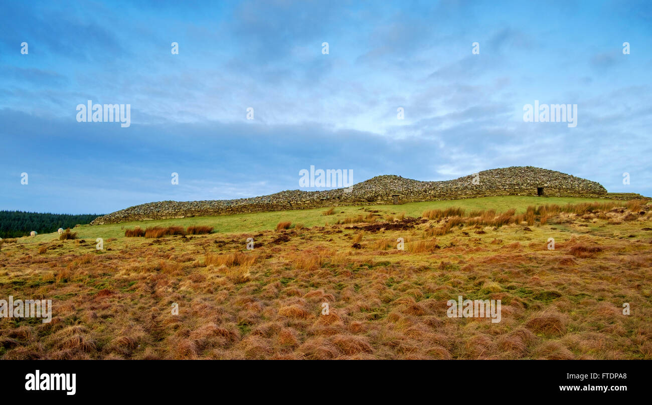 Grey Cairns of Camster sind zwei große neolithische gekammert Cairns befindet sich in Caithness, Highlands von Schottland Stockfoto