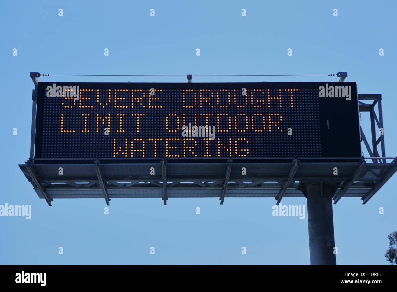 Dürre in Süd-Kalifornien - begrenzen Bewässerung Stockfoto