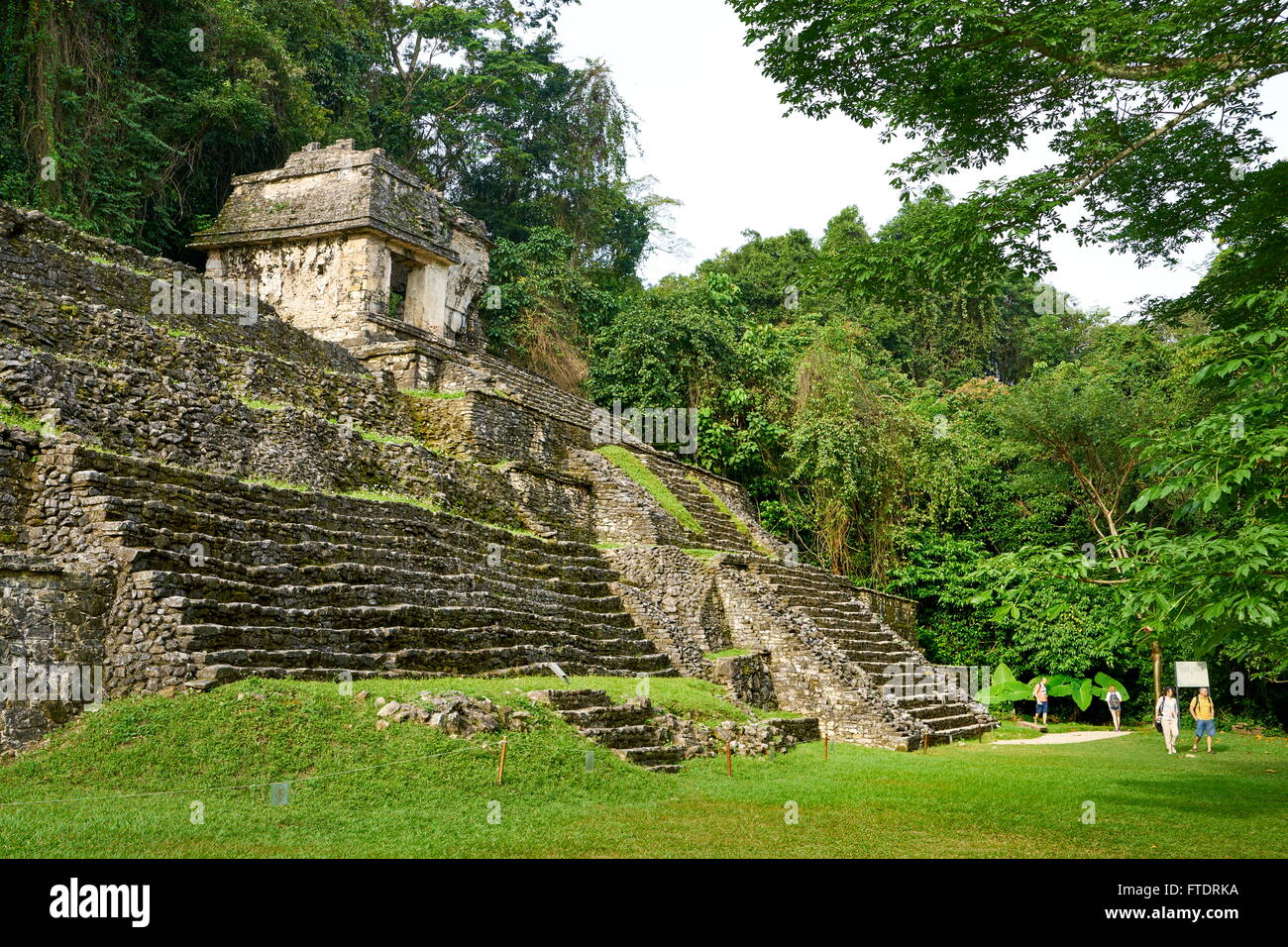 Tempel der Schädel, Maya Ruinen, Palenque, Mexiko Stockfoto