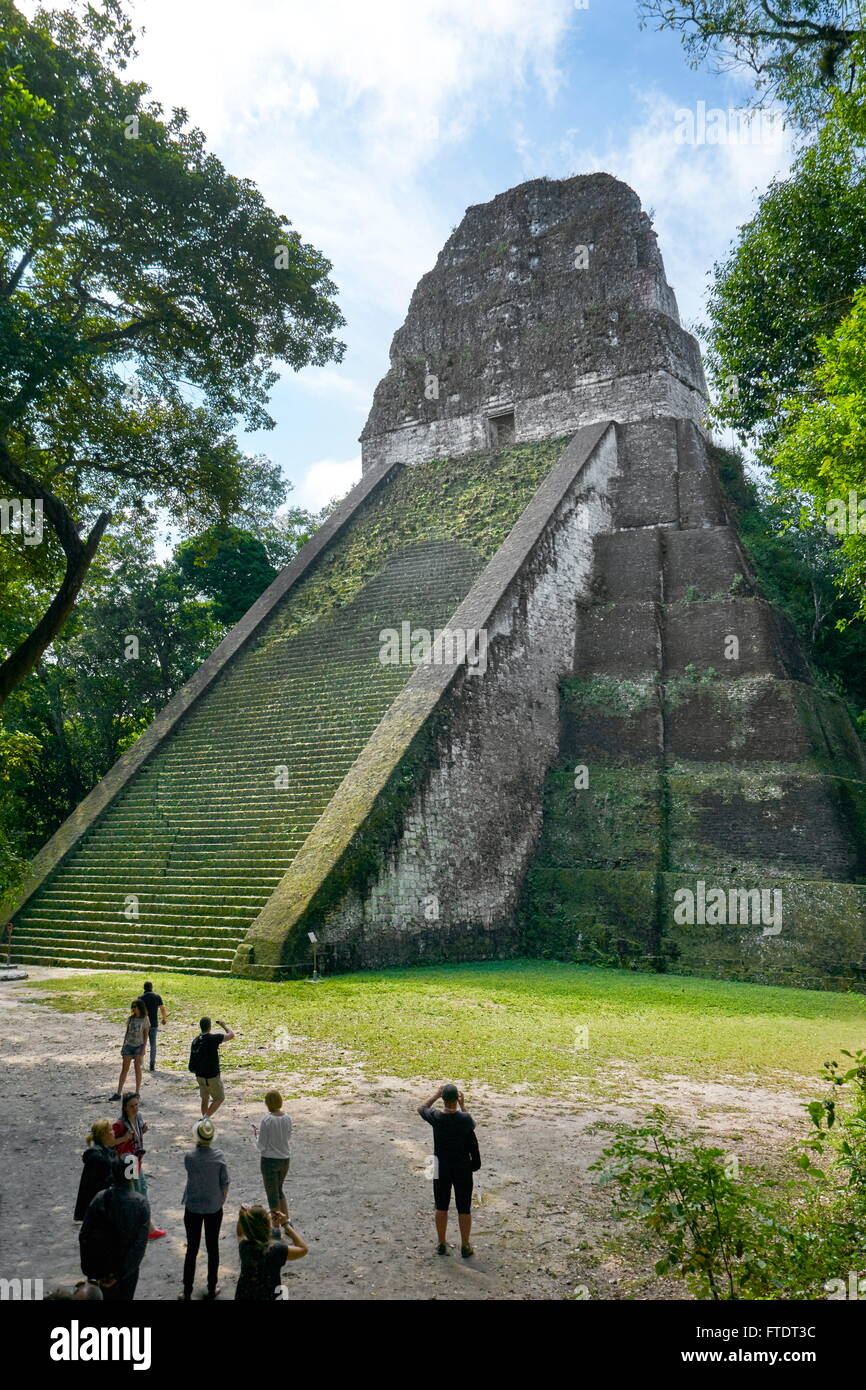 Tempel V, Tikal National Park, Maya-Ruinen, Yucatan, Guatemala UNESCO Stockfoto