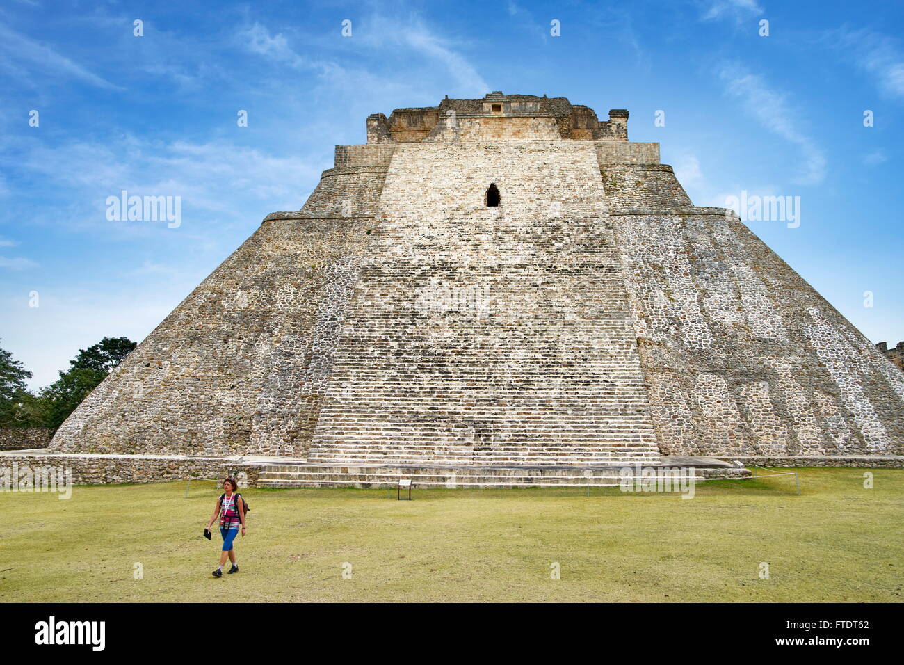 Pyramide des Zauberers in Uxmal, Yucatan, Mexiko UNESCO Stockfoto