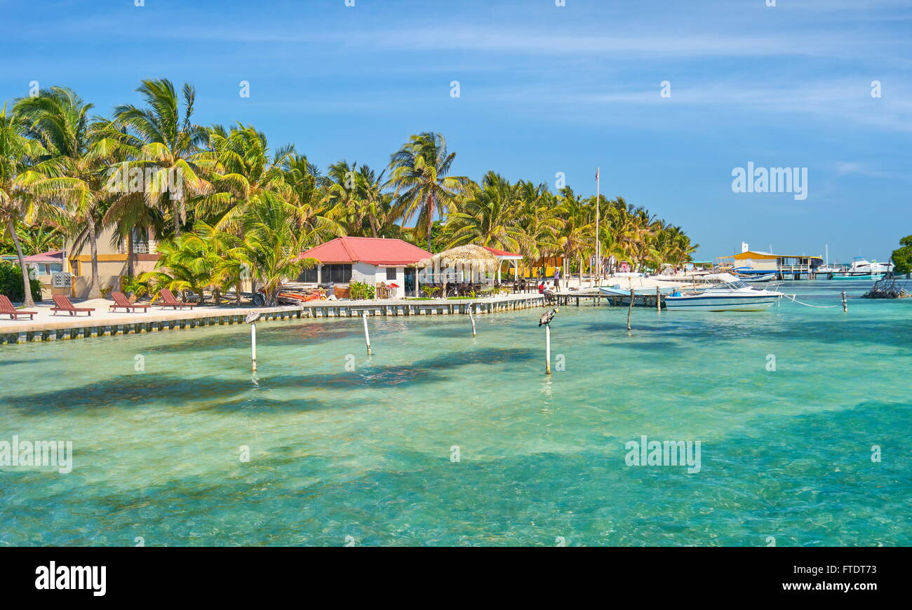 Karibik-Insel Caye Caulker, Belize, Mittelamerika Stockfoto