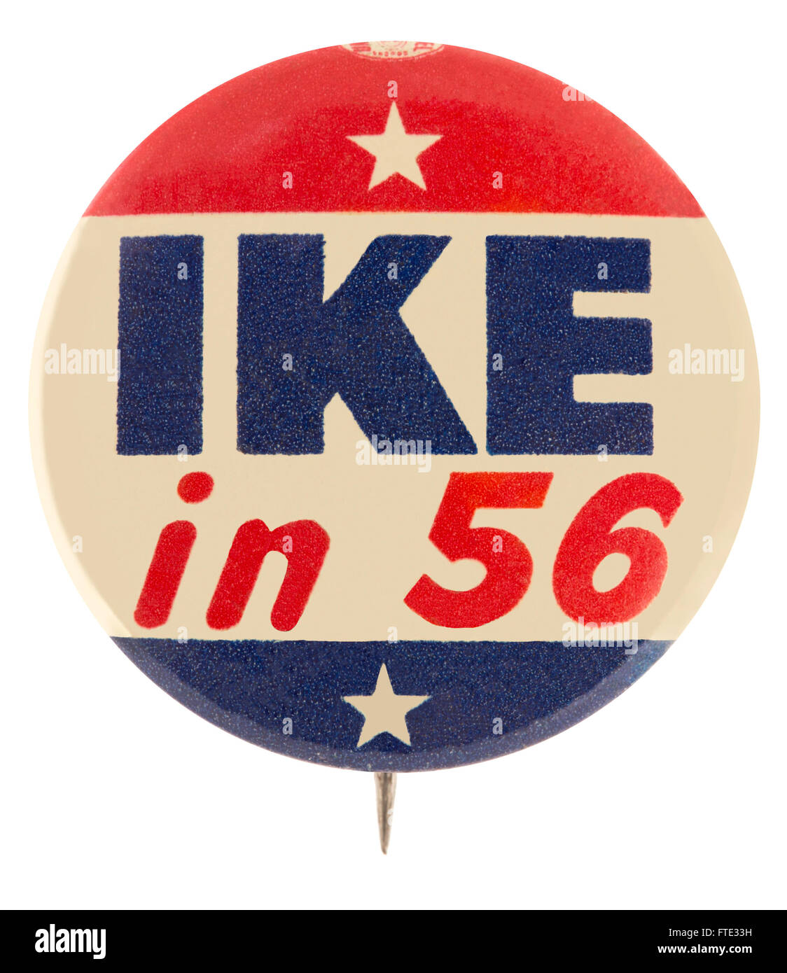 Dwight D. Eisenhower Präsidentenkampagne 1956 pin zurück Knopf Abzeichen Stockfoto