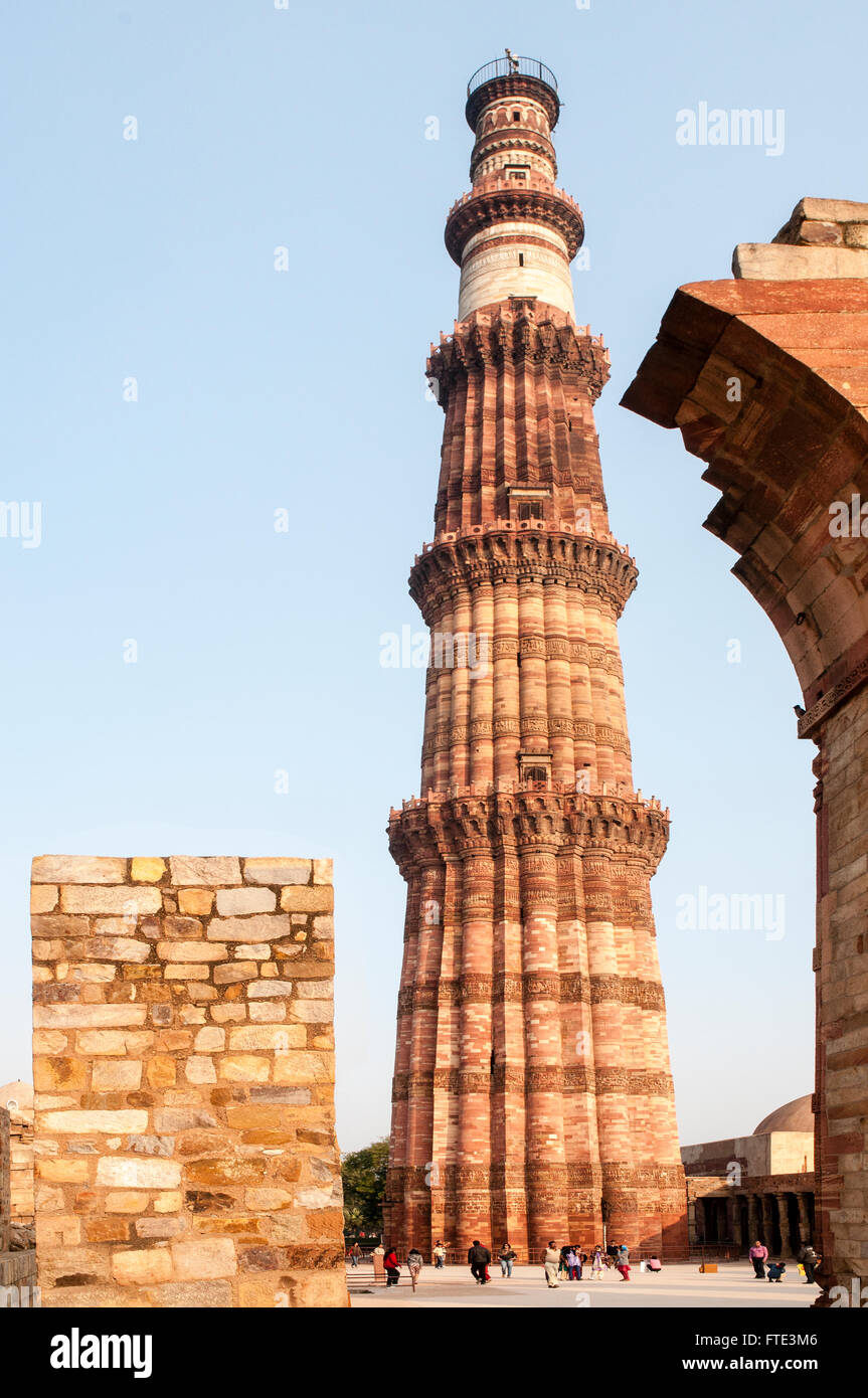 Qutub Minar Turm Stockfoto