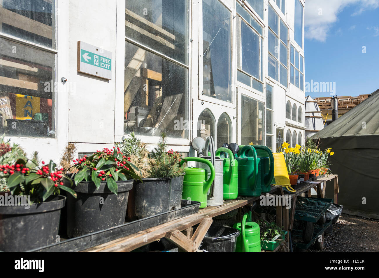 Die ökologische Skip Garden in Kings Cross London, UK Stockfoto