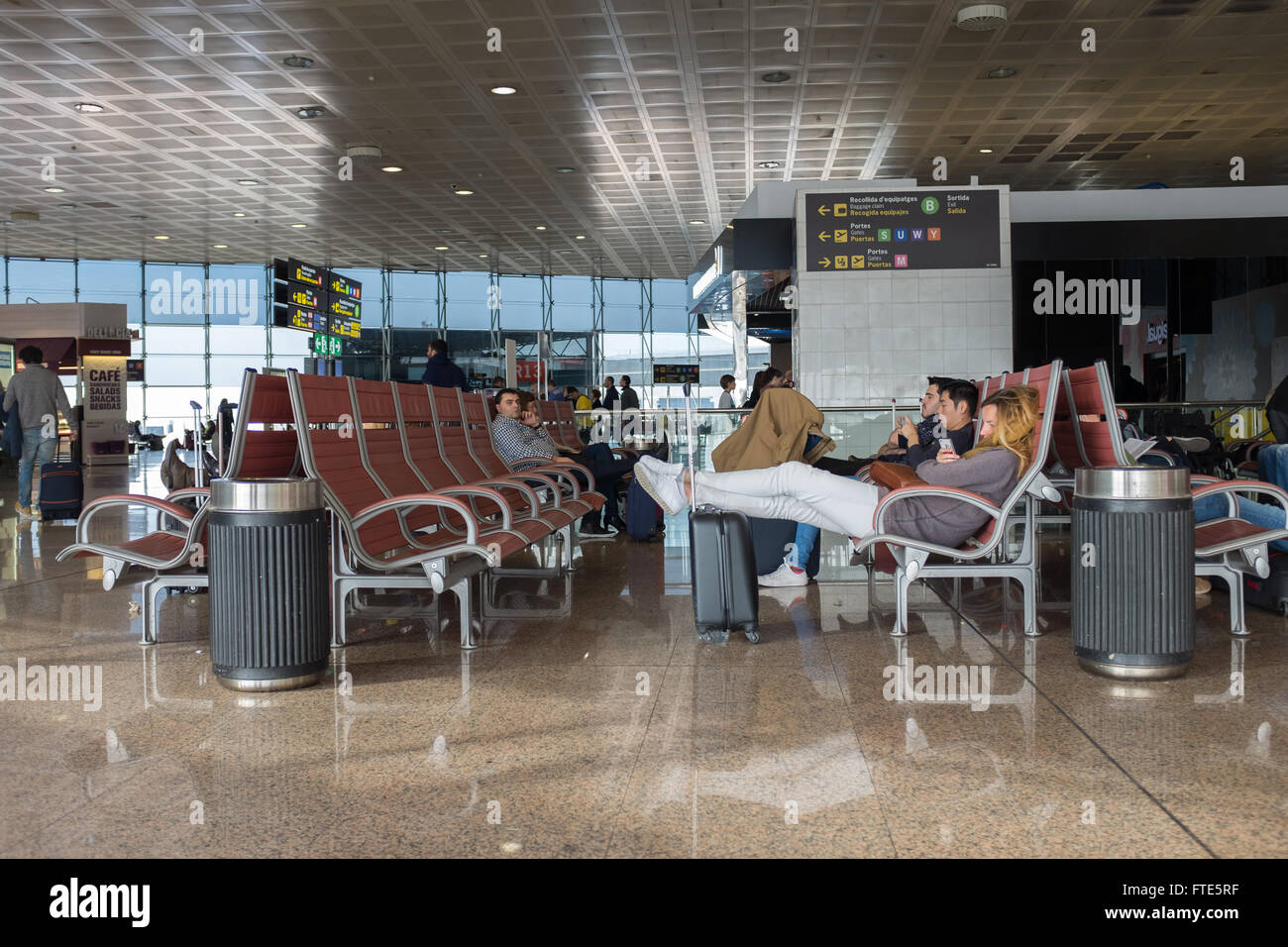 Barcelona Flughafen, Barcelona, Spanien Stockfoto