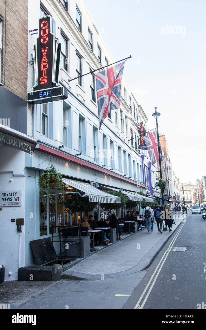 Sam und Eddie Hart Quo Vadis Restaurant auf Dean Street im Londoner Soho, UK Stockfoto