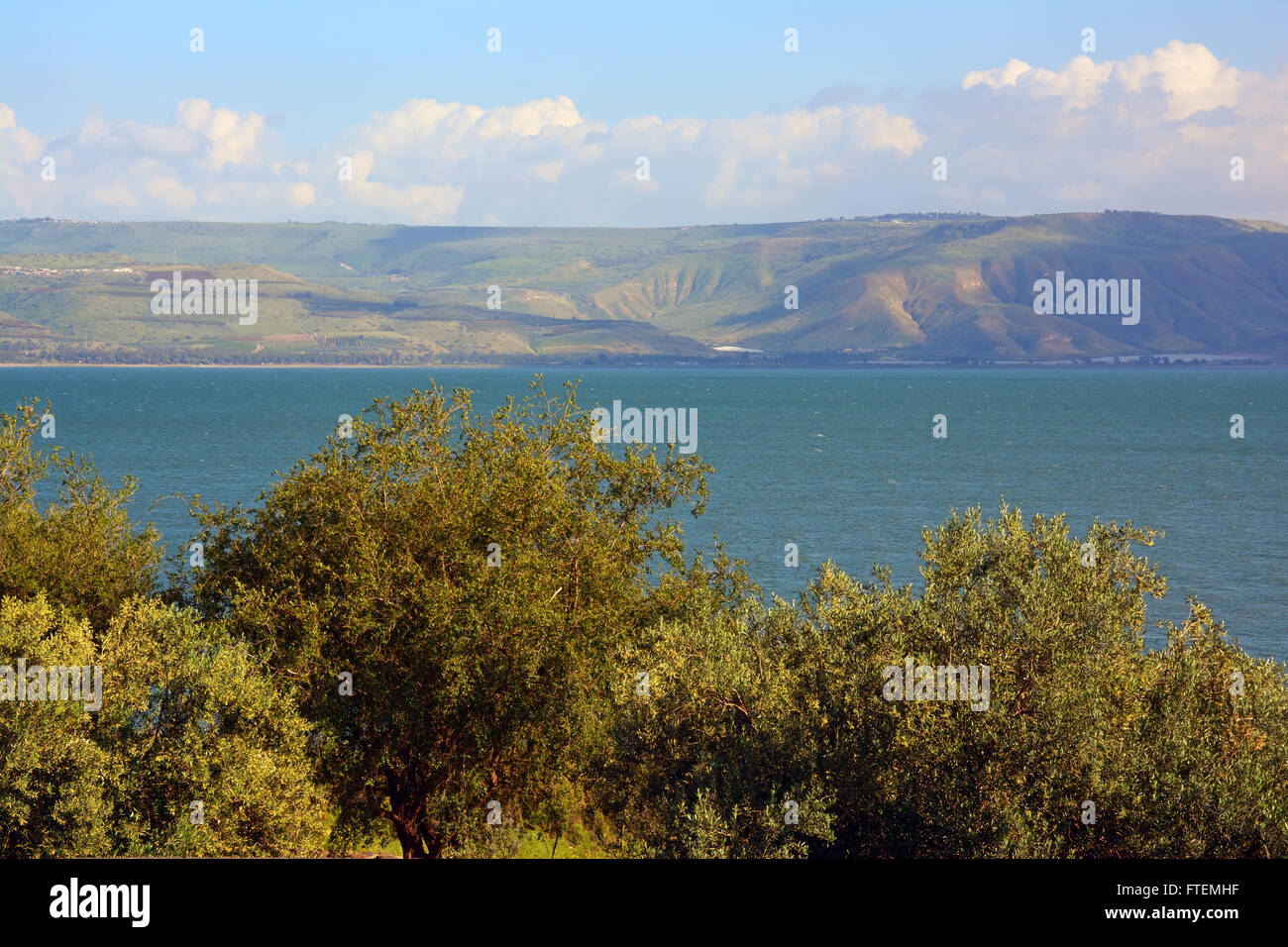 See Genezareth und die Golan-Höhen Stockfoto