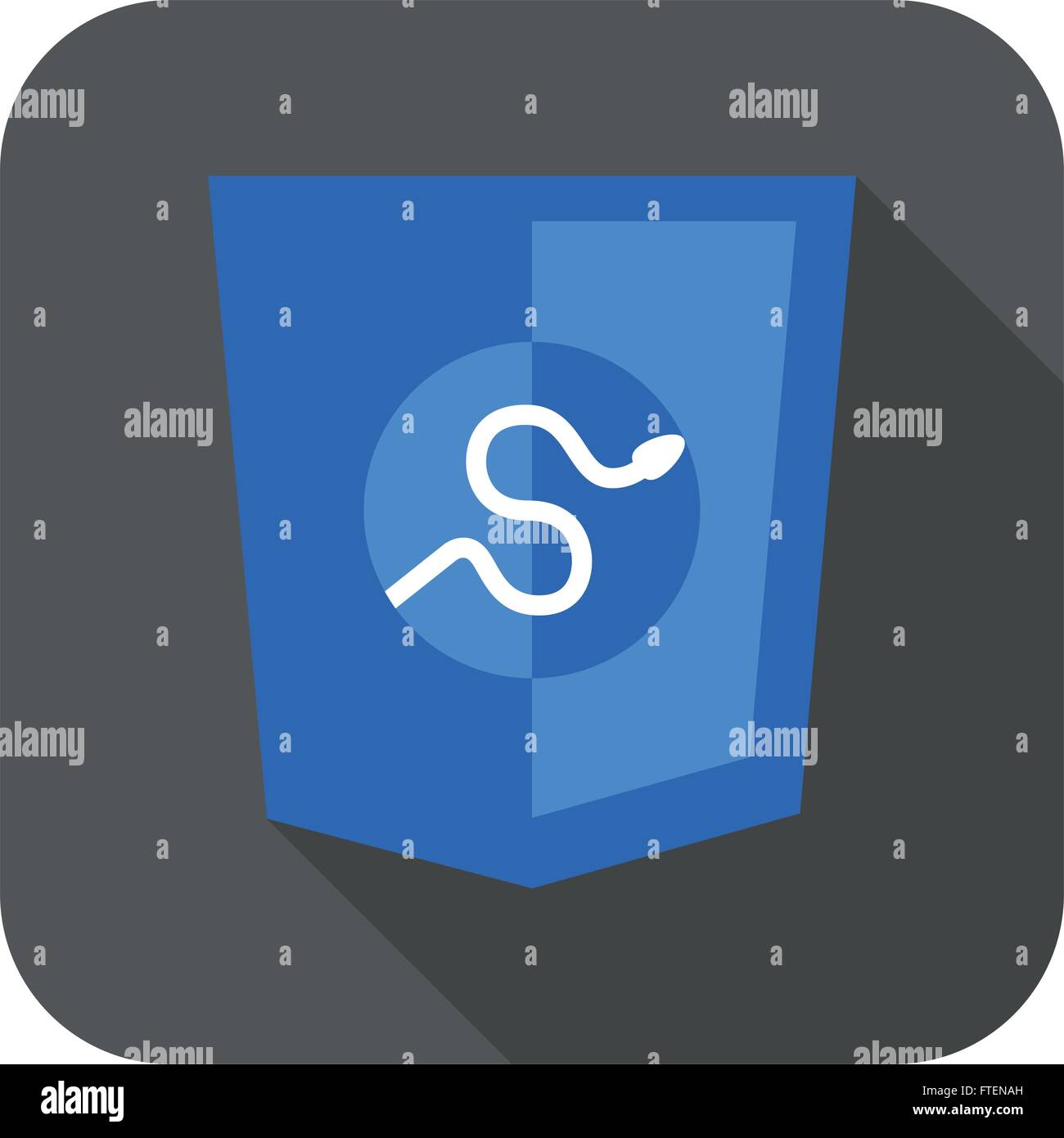 rundes Symbol von Python Framework Programmierung Sprache Abzeichen ...