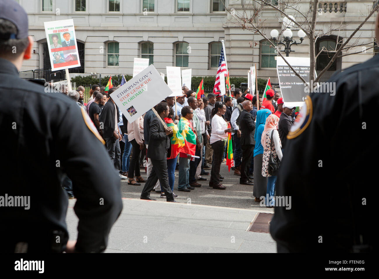 Freitag, 11. März 2016, Washington, DC USA: Protest gegen die äthiopische Regierung Völkermord und Krieg in Oromia, Äthiopien Stockfoto