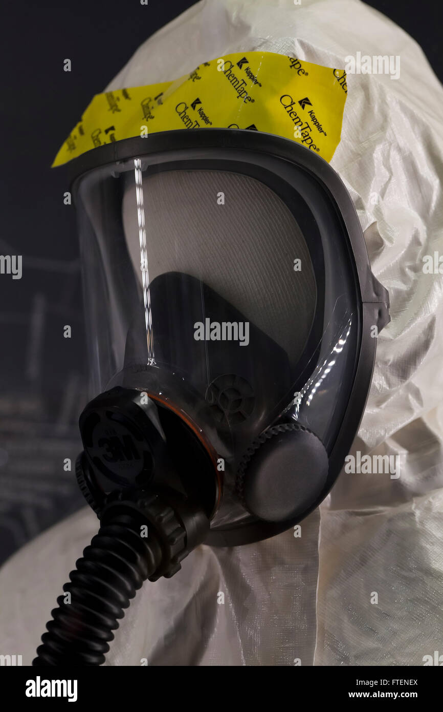 HAZMAT Anzug Maske - USA Stockfoto