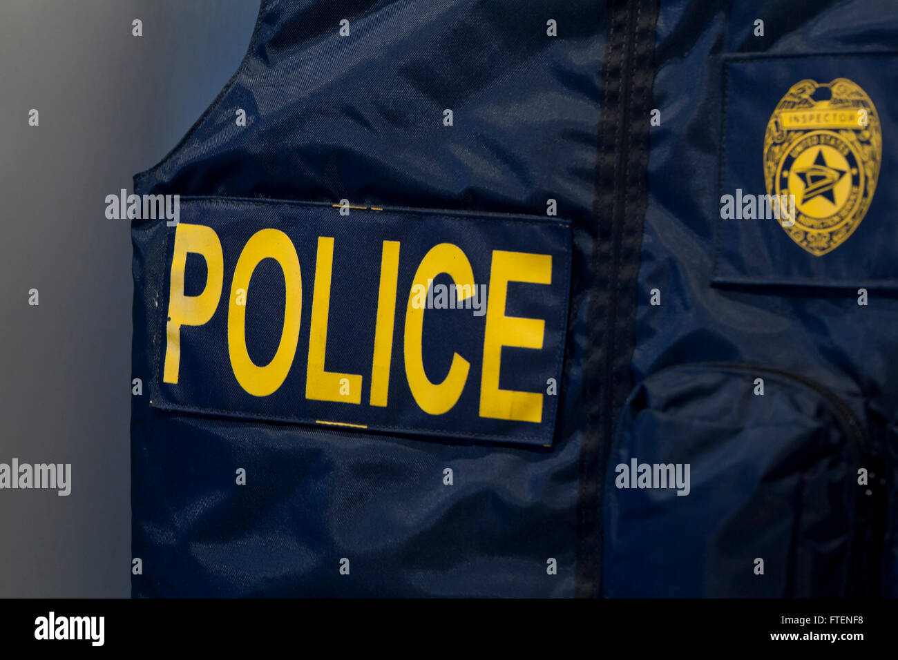 Polizeiweste - USA Stockfoto