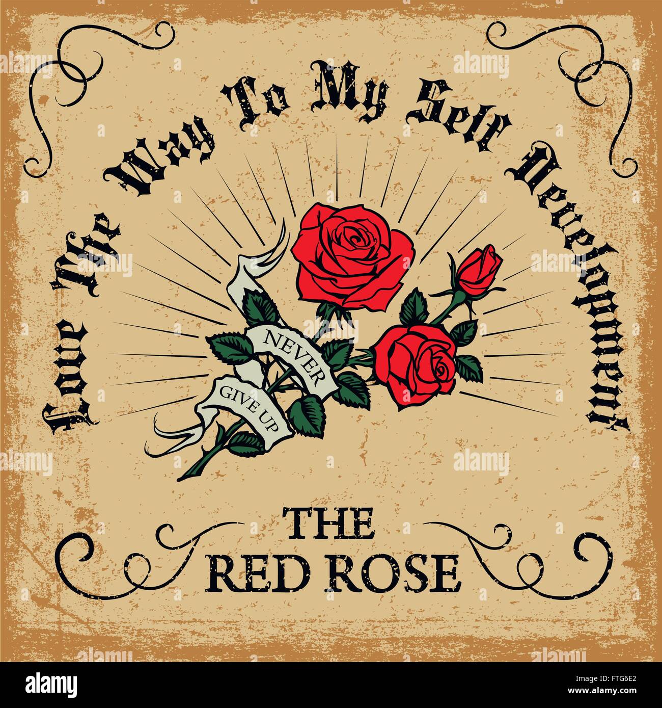 die rote rose Stock Vektor