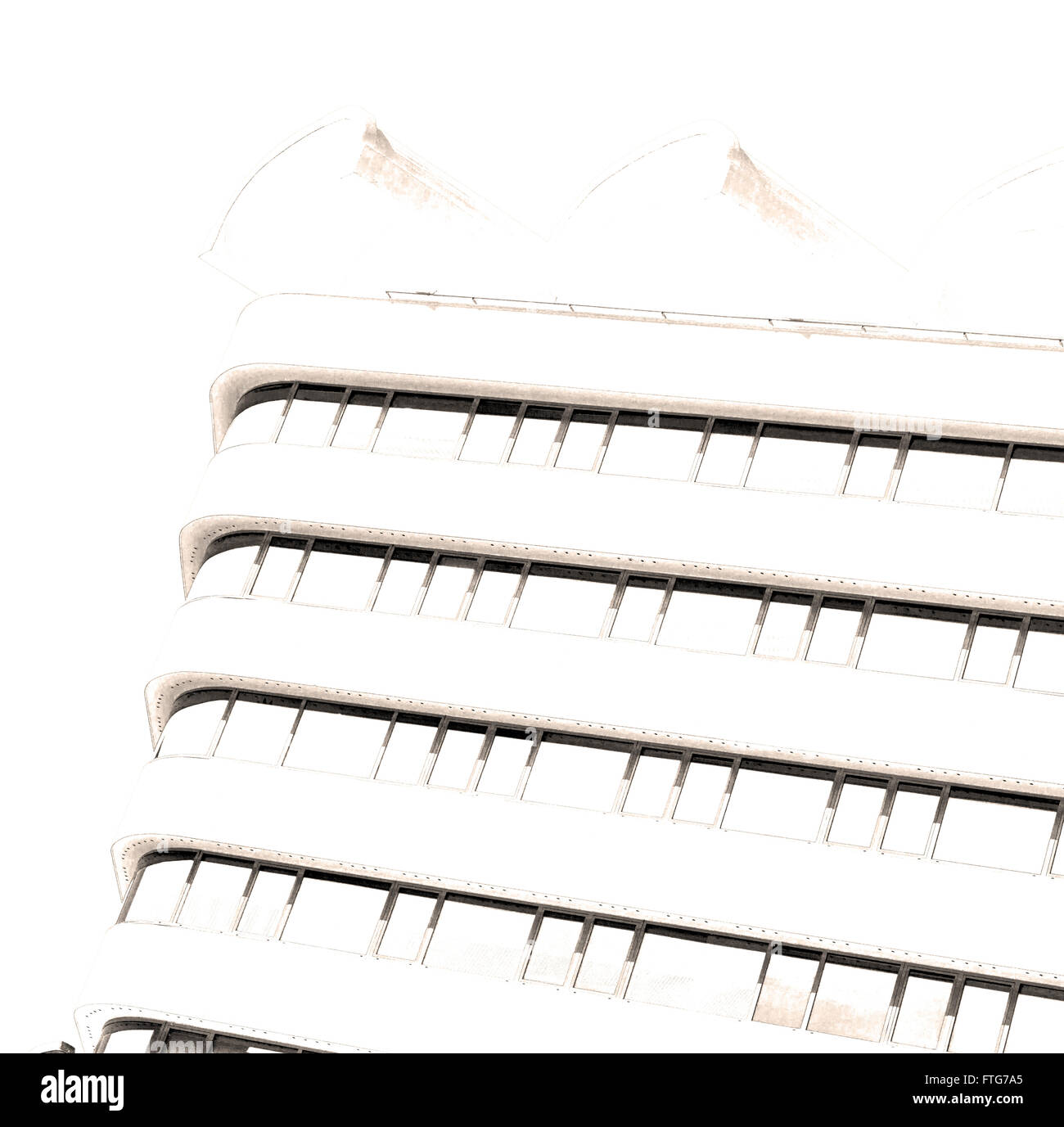 in Europa Griechenland die Hintergrundtextur abstrakte Wolkenkratzer und Himmel Stockfoto