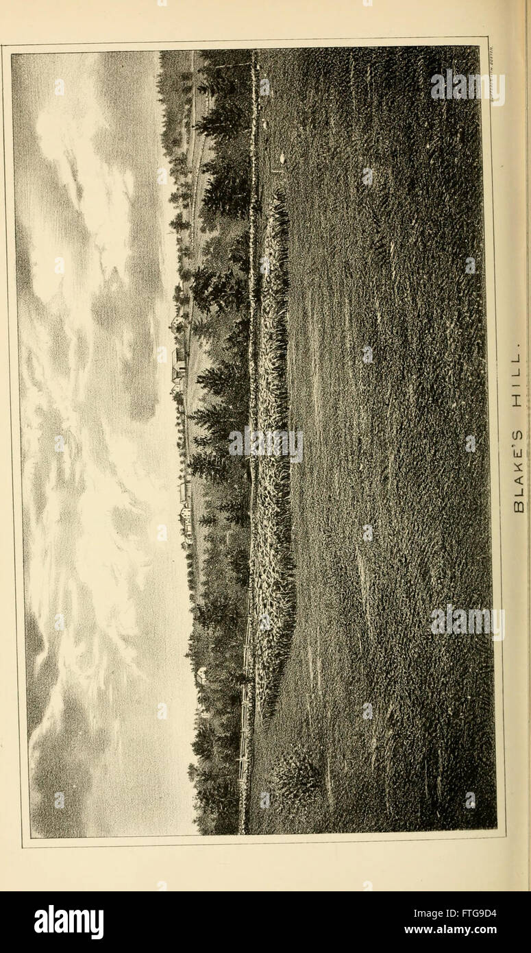 Ein historischer Bericht über Nottingham, Deerfield und Northwood im Rockingham County, New Hampshire, der die Entwicklung der Region, die hundertjährige Feier und die genealogischen Aufzeichnungen dokumentiert. Stockfoto