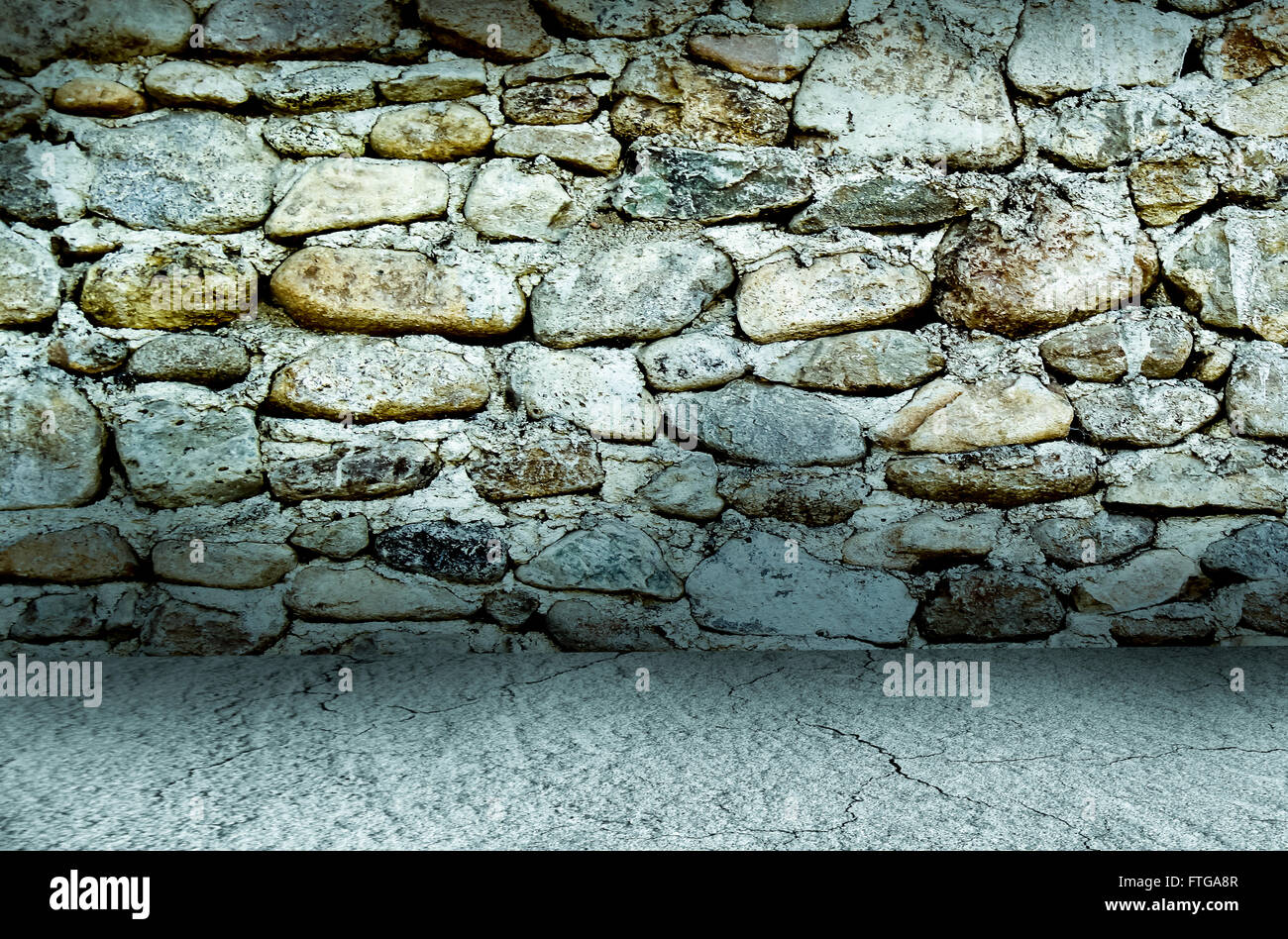 Steinmauer Hintergrund Stockfoto