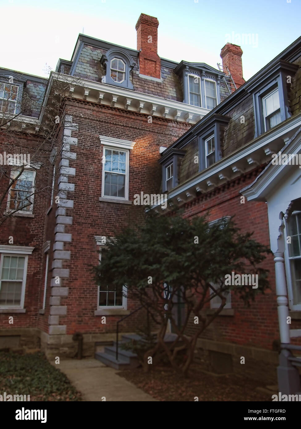 Oneida-Gemeinschaft-Villa, Oneida, New York. Schöne Villa, die einst die Heimat von einer religiösen Gemeinde Stockfoto