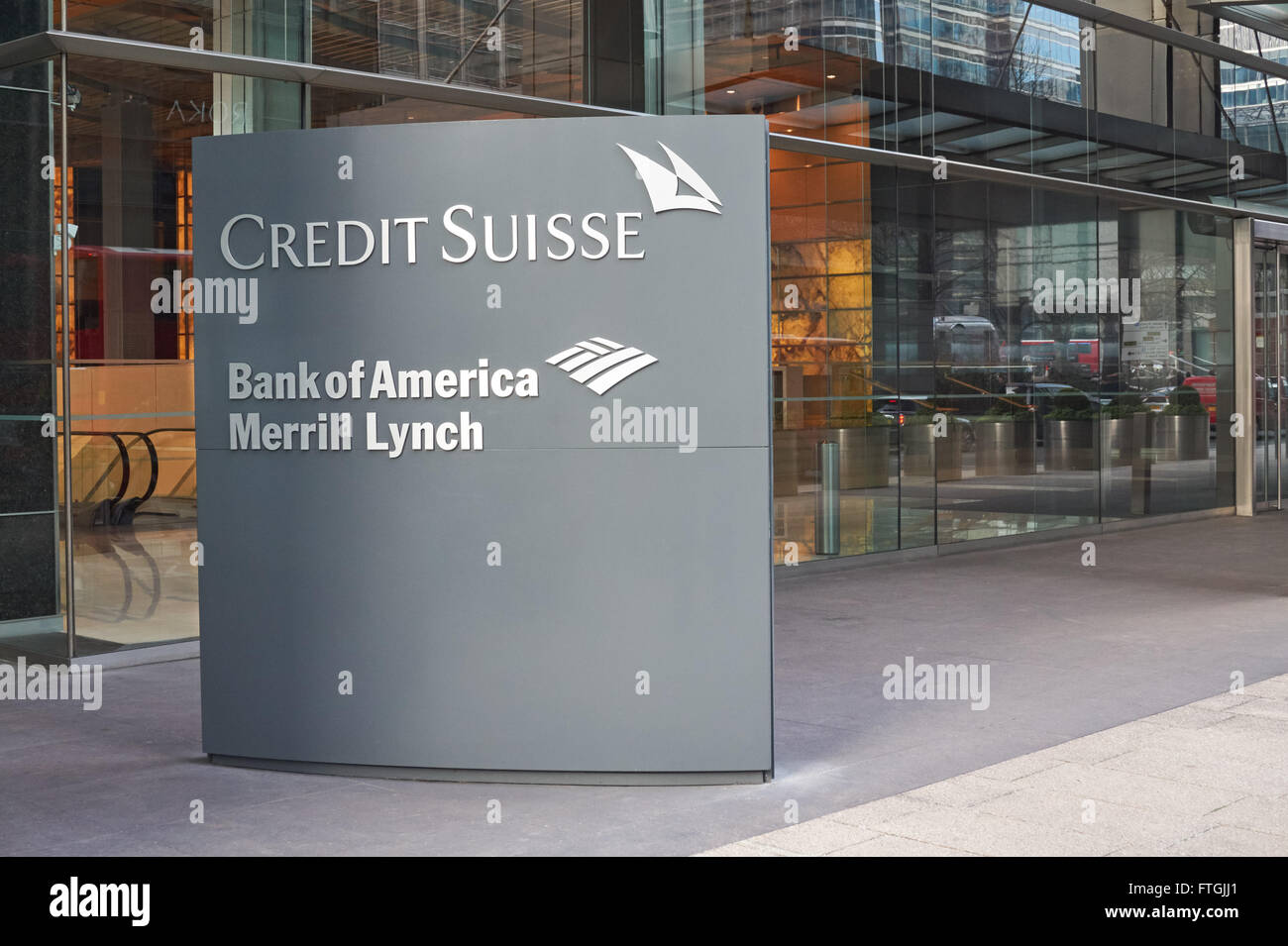 Banken in Canary Wharf, London England Vereinigtes Königreich UK Stockfoto