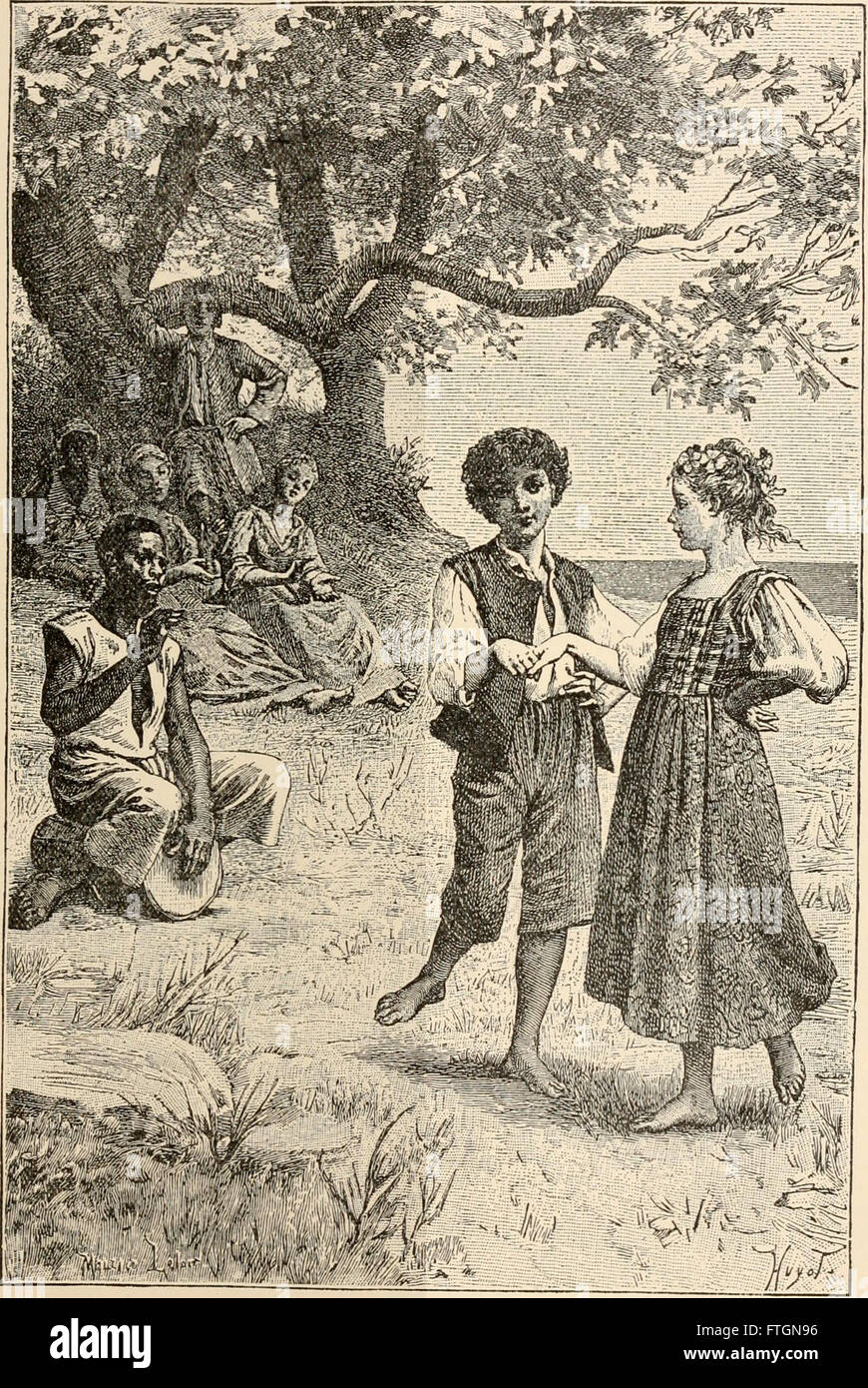 Dieser Roman, der erstmals 1898 veröffentlicht wurde, ist ein romantisches und philosophisches Werk von Bernardin de Saint-Pierre. In der Geschichte zweier junger Liebhaber auf einer Insel werden Themen wie Liebe, Natur und Unschuld erforscht. Stockfoto