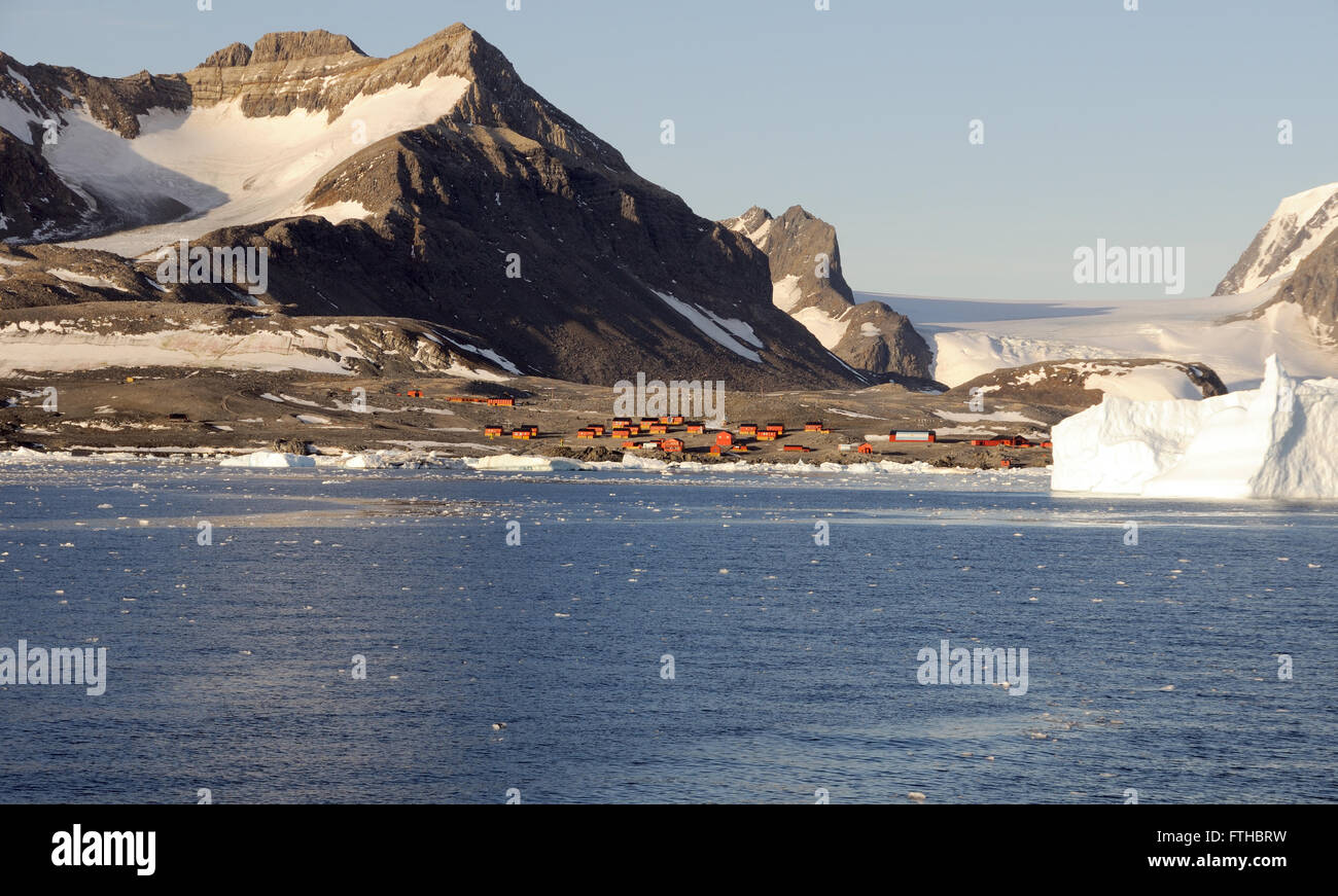 Esperanza Base, Base Esperanza, die permanente, ganzjährig argentinische Forschungsstation in Hope Bay. Antarktis Stockfoto