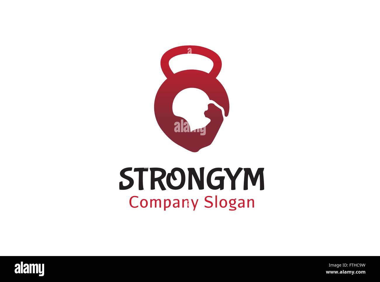 Starke Turnhalle Design Illustration Stock Vektor