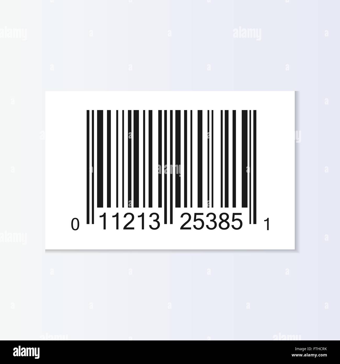 Barcode-Tag Abbildung isoliert Stock Vektor