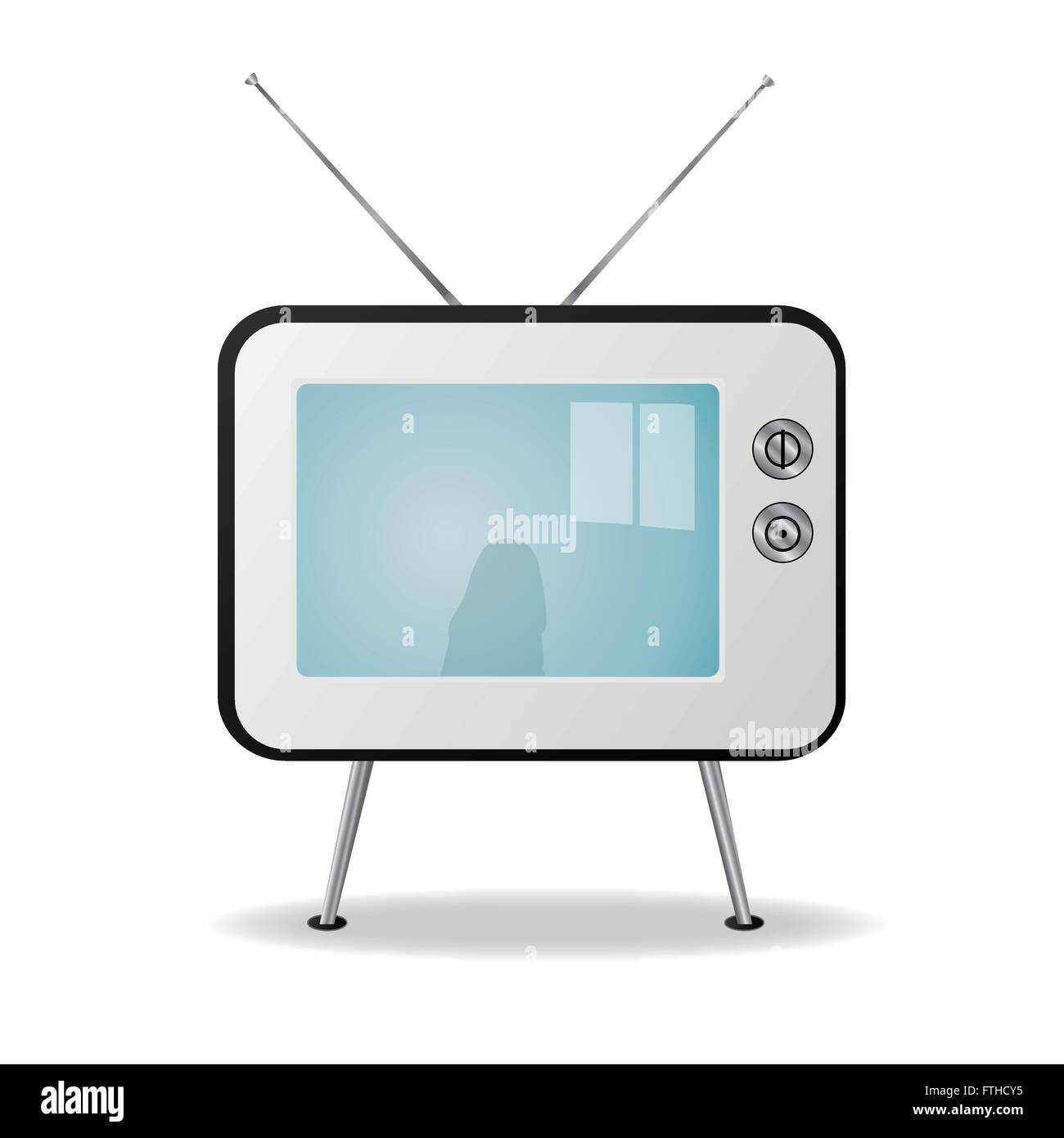 Retro TV Illustration Stock Vektor