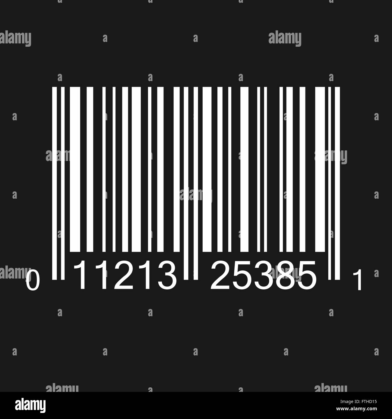 Barcode-Abbildung auf einem dunklen Hintergrund Stock Vektor