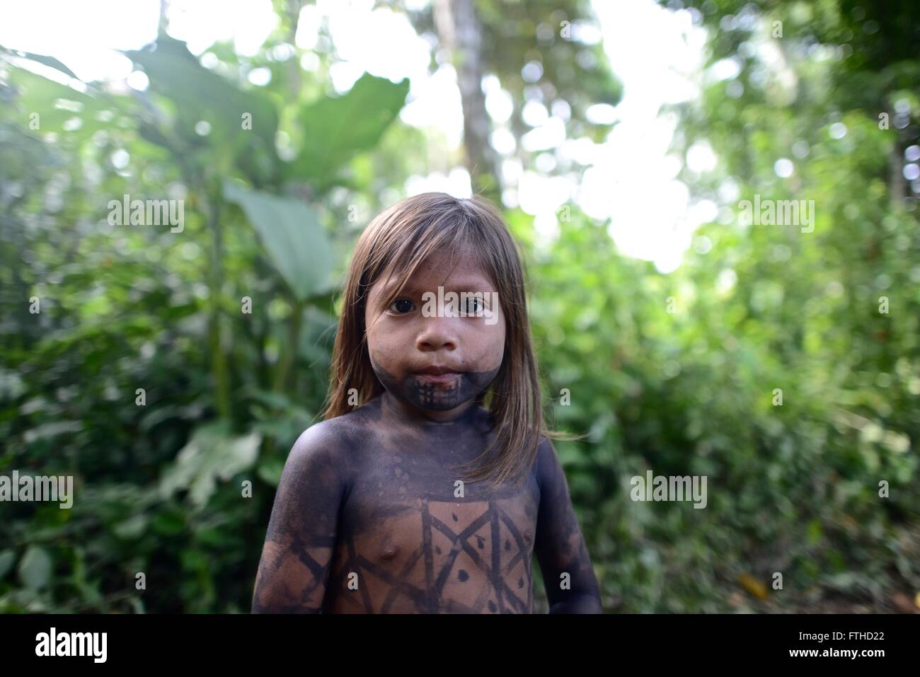 Embera indigenen Gemeinschaft. Sambu Bezirk. Darien Region. Stockfoto