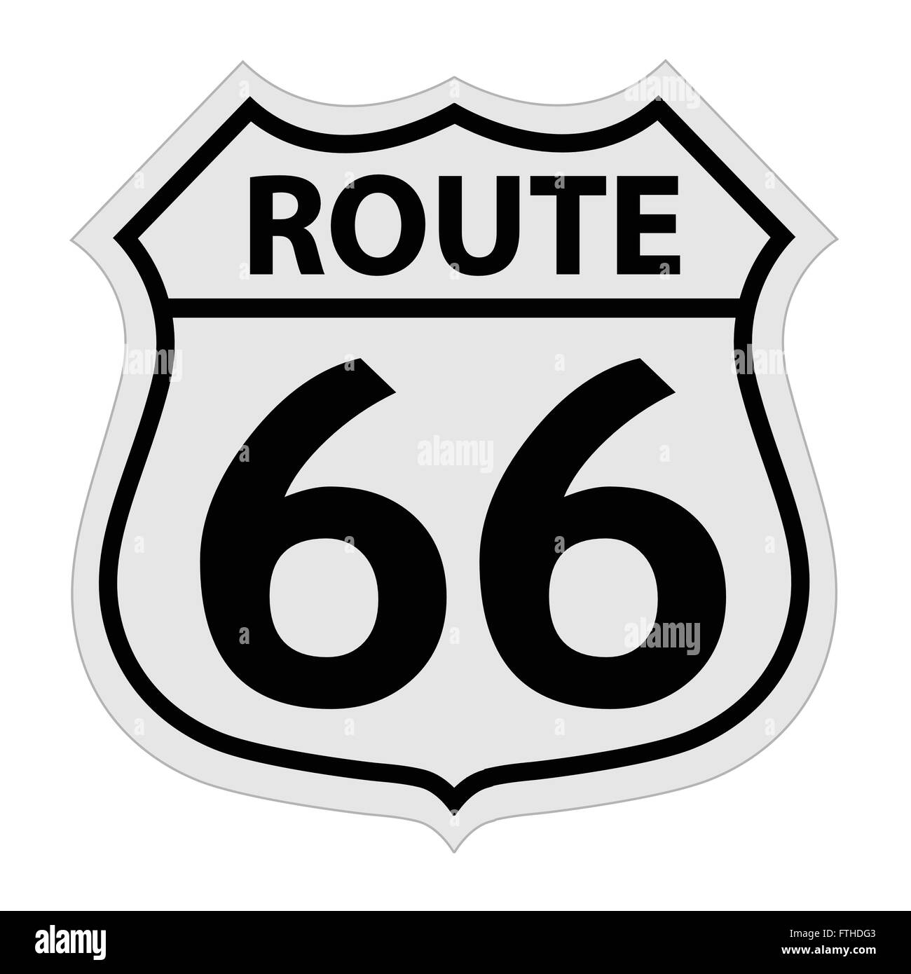 Route 66 Schild-Vektor-illustration Stock Vektor