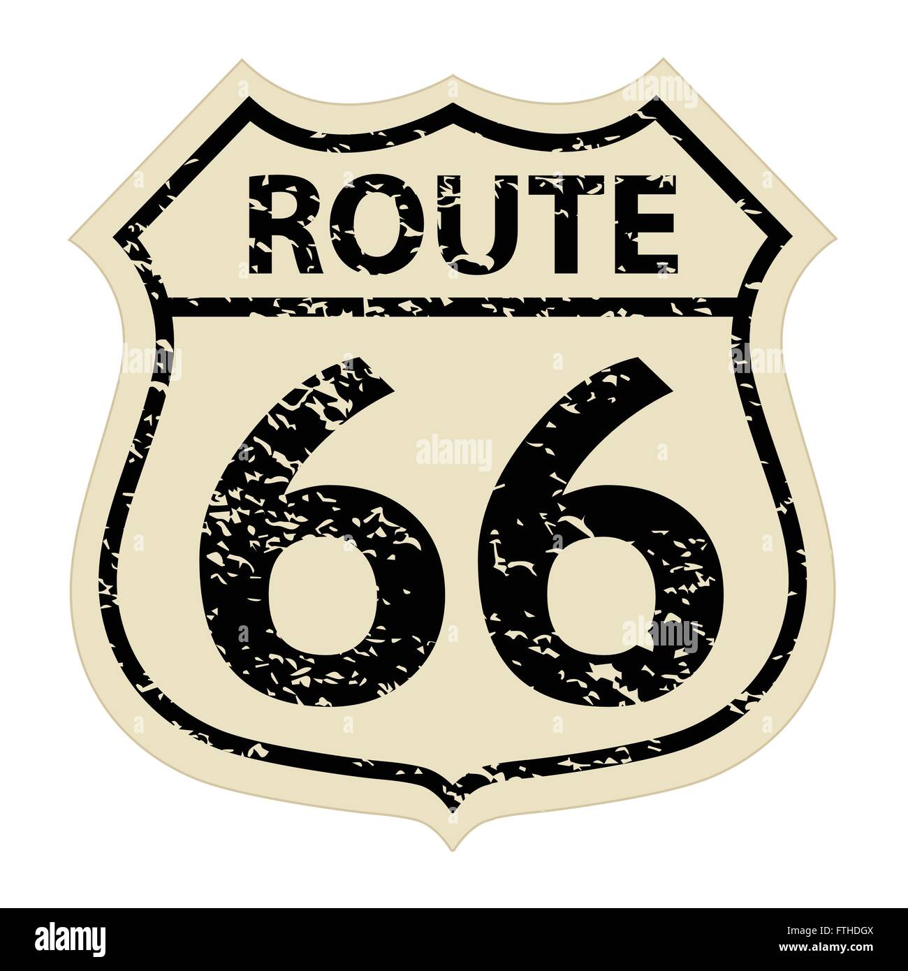 Vintage Route 66 Zeichen Vektor-illustration Stock Vektor