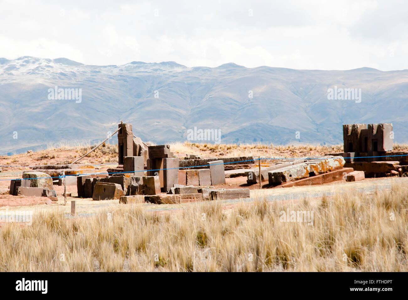 PUMA Punku Steinblöcke - Bolivien Stockfoto
