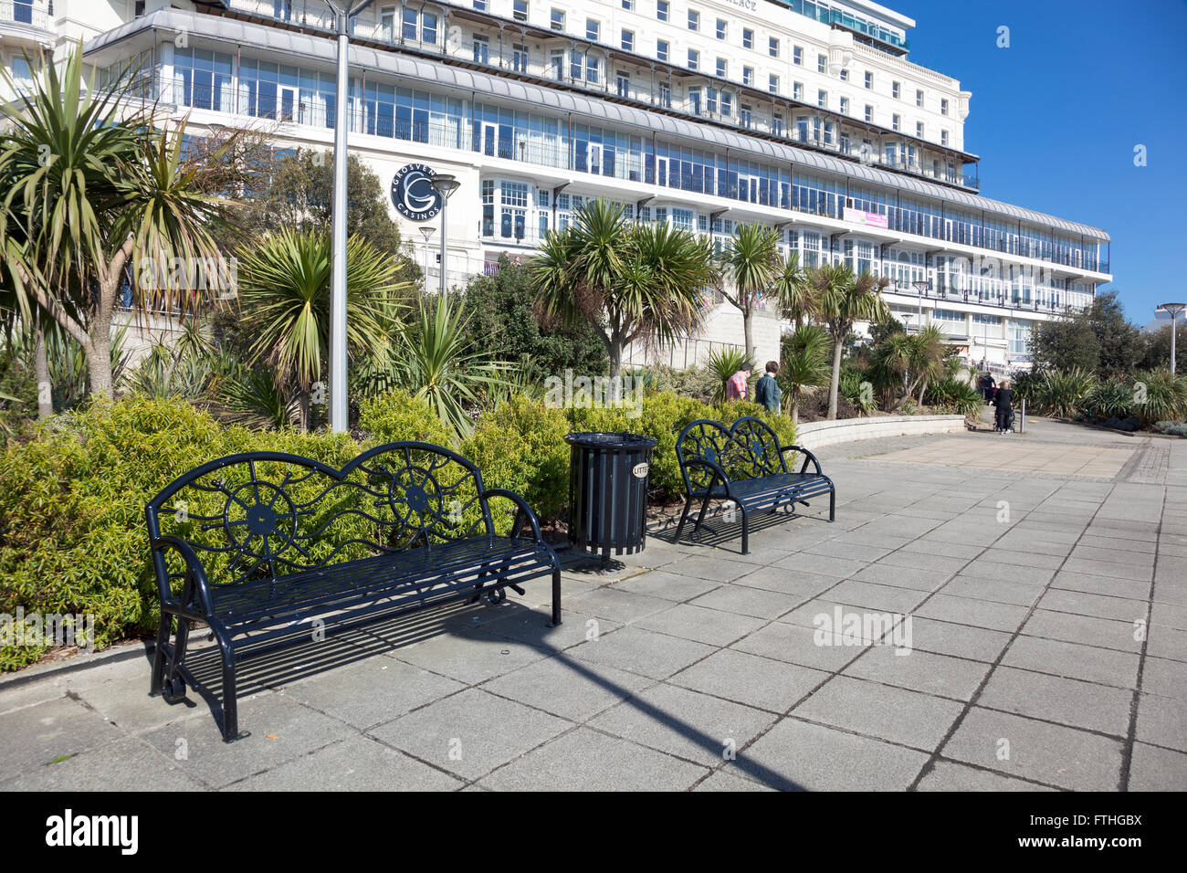 Southend-on-Sea mit Park Inn Radisson Hotel im Hintergrund Essex, UK Stockfoto