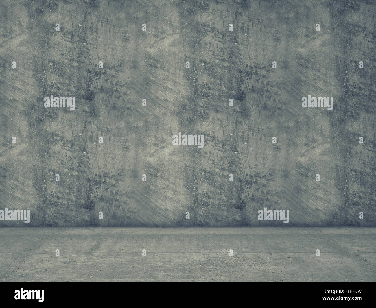 Wand und Beton Boden 3d Hintergrund Stockfoto