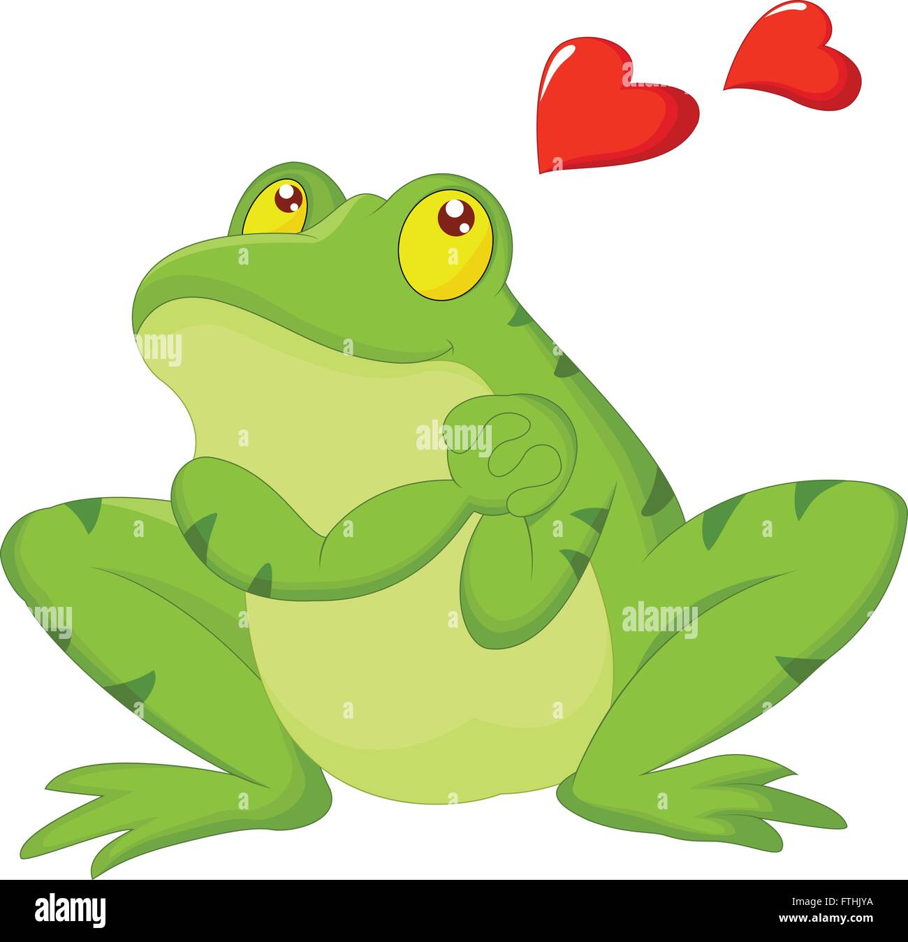 Frosch Cartoon in Liebe Stock Vektor
