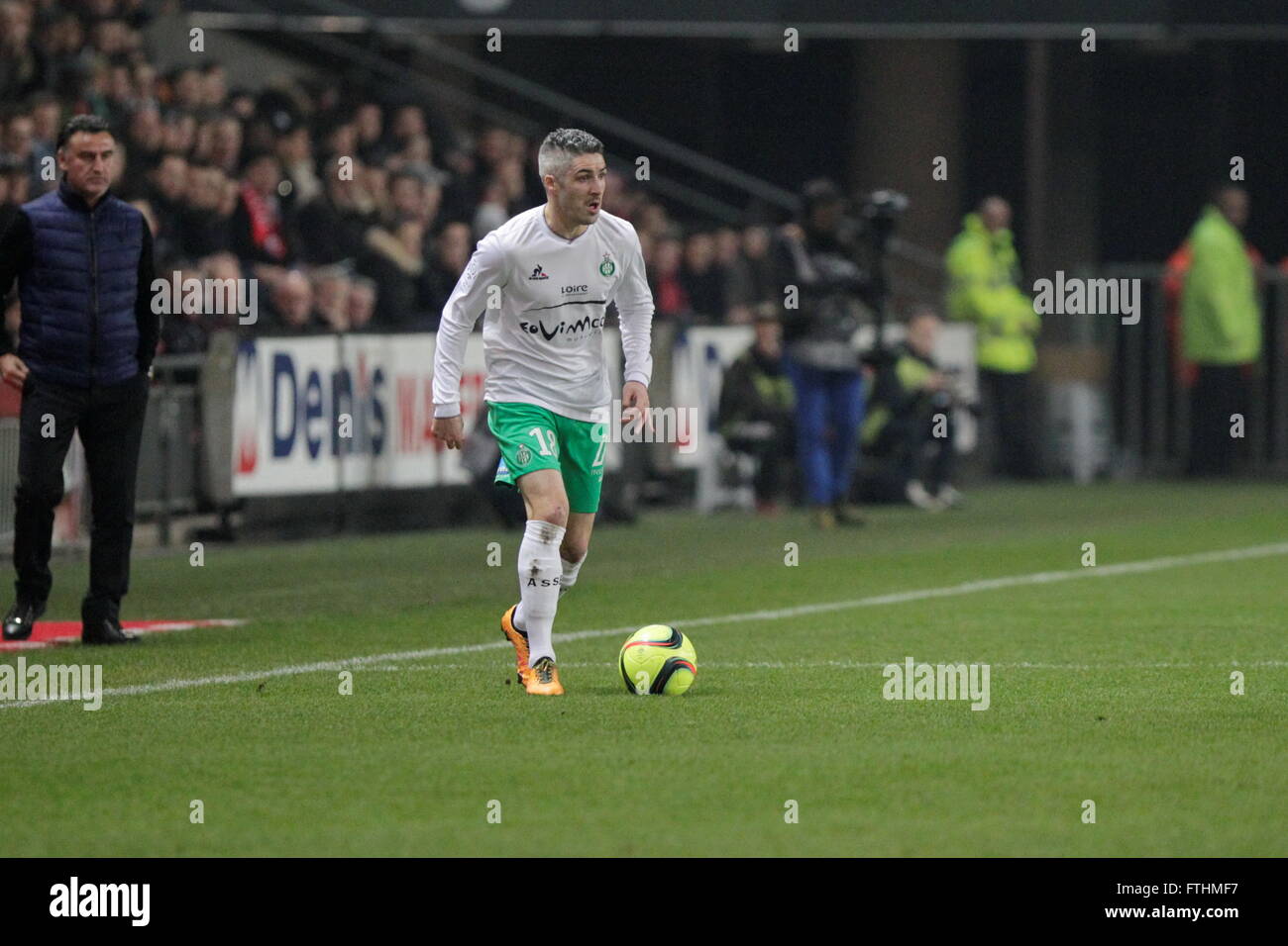 Fabien Lemoine wenn eine Liga entsprechen Stade Rennais - AS Saint-Étienne 4. Februar 2016 in Roazhon Park, Rennes Stockfoto