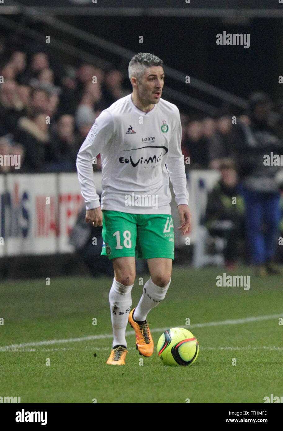 Fabien Lemoine wenn eine Liga entsprechen Stade Rennais - AS Saint-Étienne 4. Februar 2016 in Roazhon Park, Rennes Stockfoto