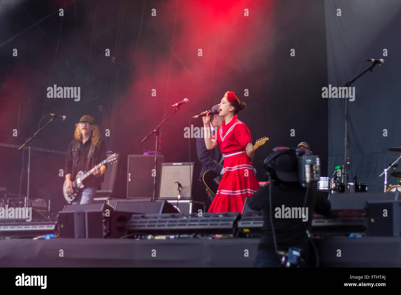 Imelda May & Levellers auf Blackheath Festival, Blackheath, London, England, Vereinigtes Königreich Stockfoto
