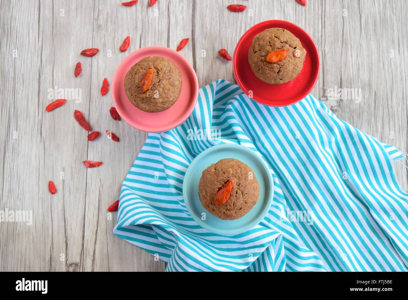 Goji-Beeren-muffins Stockfoto