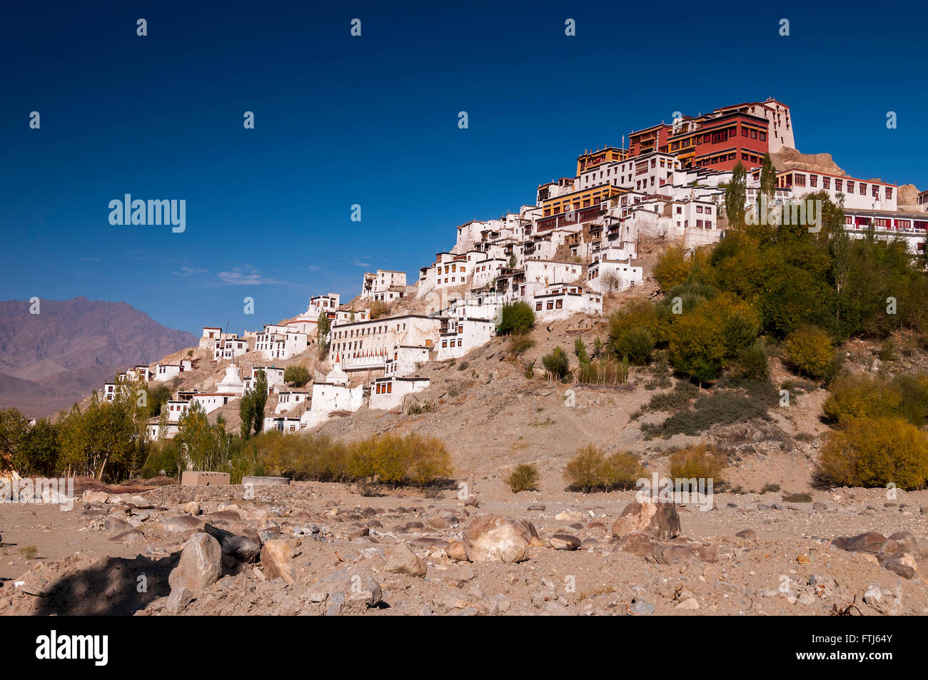 Thikse Kloster in Ladakh, Indien Stockfoto