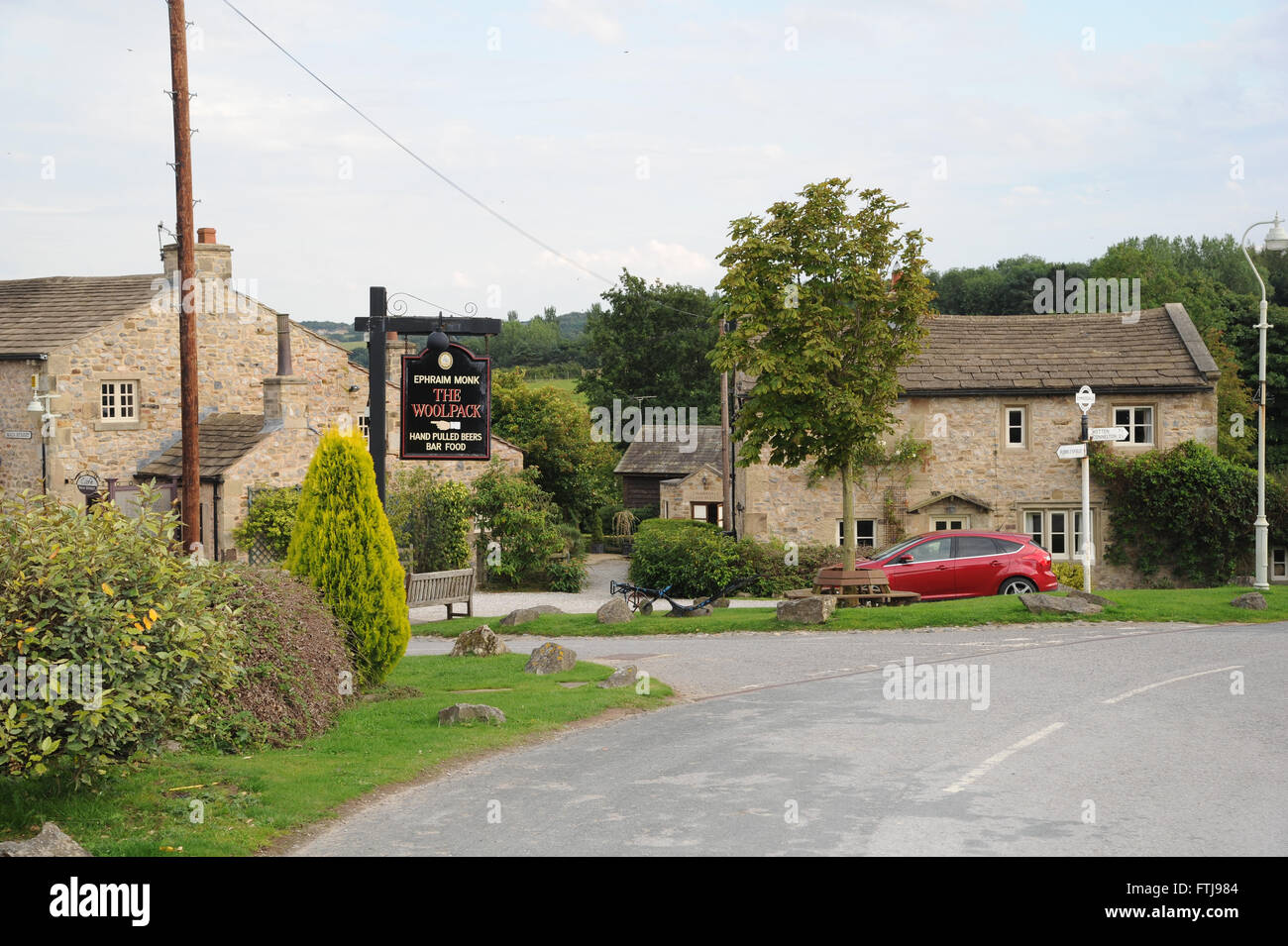 Allgemeine Ansichten des Satzes vor Ort von Itv Seife Emmerdale. Stockfoto