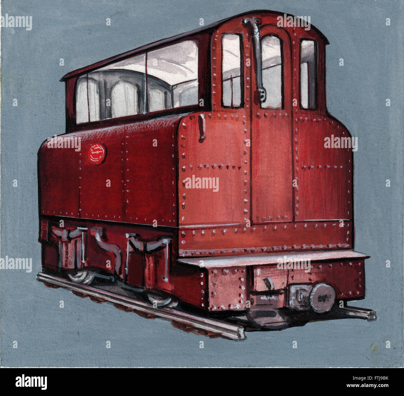 Beispiel für die erste elektrische Lokomotive mit der Londoner U-Bahn von Bohdan Wroblewski verwendet Stockfoto