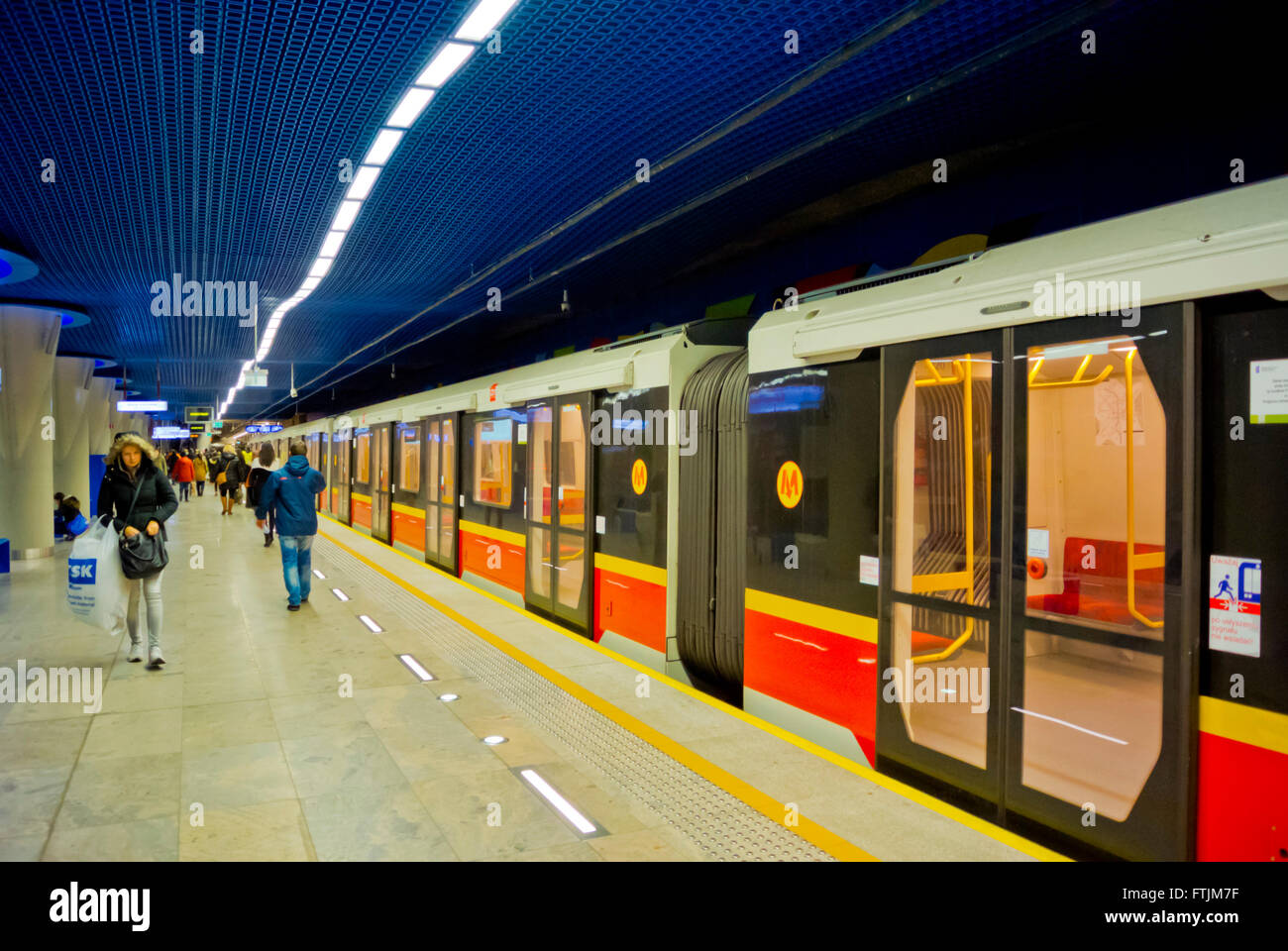 Dworzec Wilenski, u-Bahnstation, Linie 2, M2, eröffnet in 2016, Praga, Warschau, Polen Stockfoto